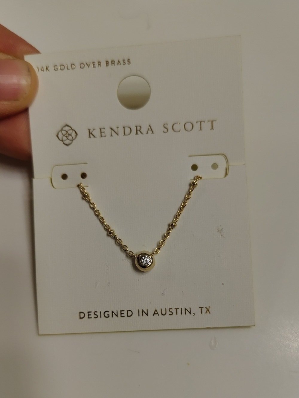 New!Kendra Scott Mady Gold Single Bead Choker Pendant Necklace Y2k Coastal Beach - Picture 4 of 4